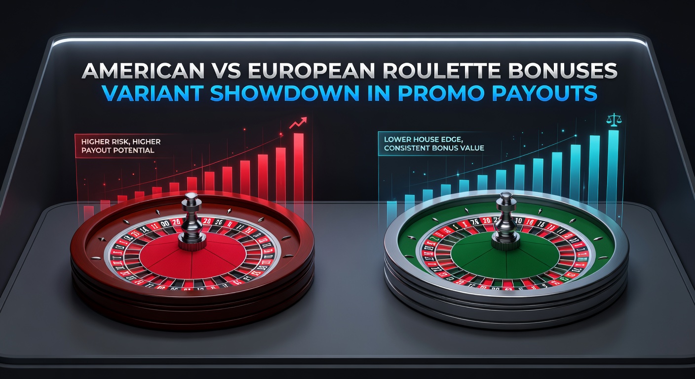 Charts comparing bonus payout rates for American versus European roulette promotions