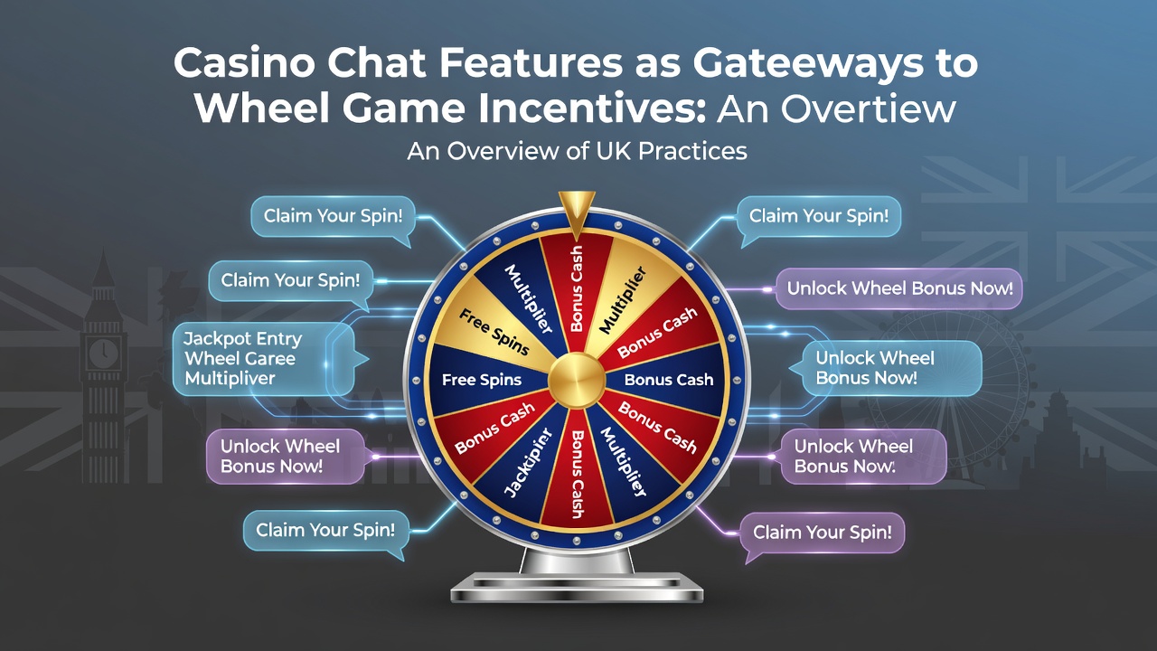 Illustration of casino live chat interface connecting players to roulette wheel incentives on UK platforms