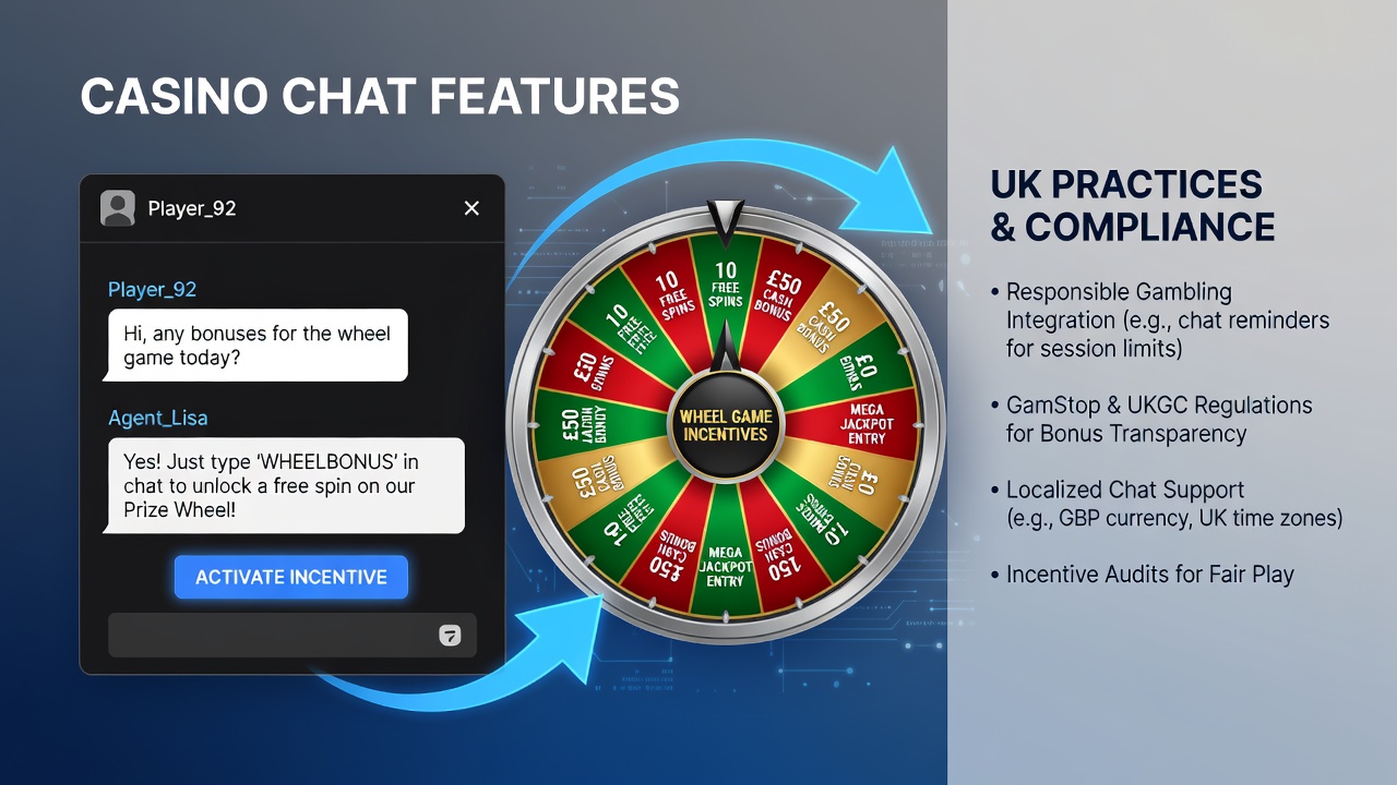UK casino player engaging with support chat to receive roulette incentive details on mobile device