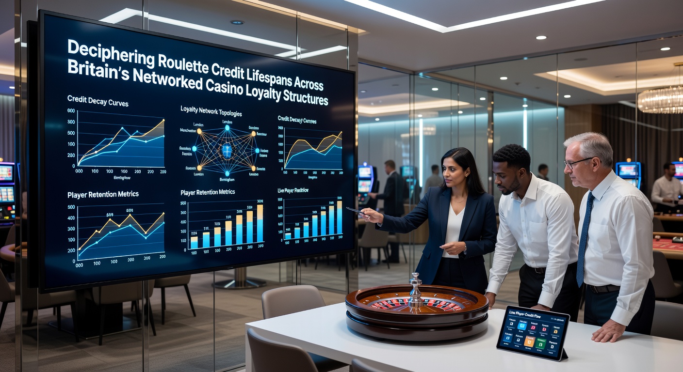 Networked casino loyalty interfaces showing roulette credit tracking across connected British platforms