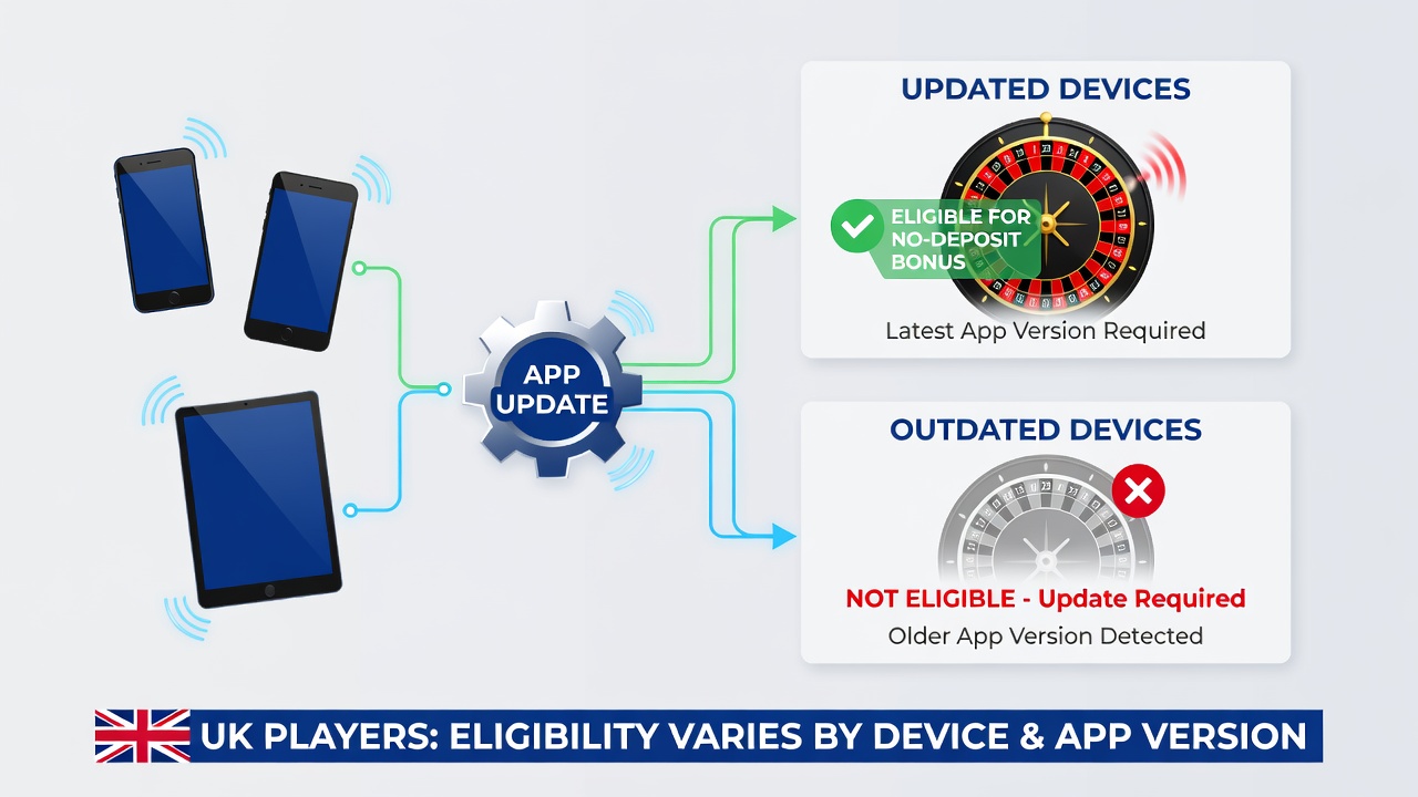 Close-up of mobile roulette wheel with app version details highlighted on screen