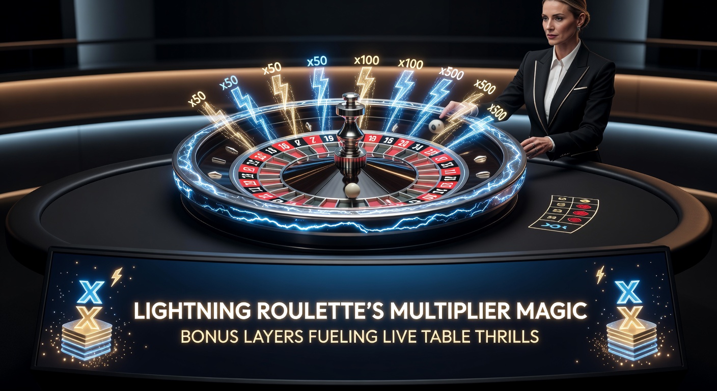 Close-up of a Lightning Roulette wheel mid-spin with animated lightning effects highlighting multiplier-enhanced numbers, evoking the pulse-pounding bonus reveals