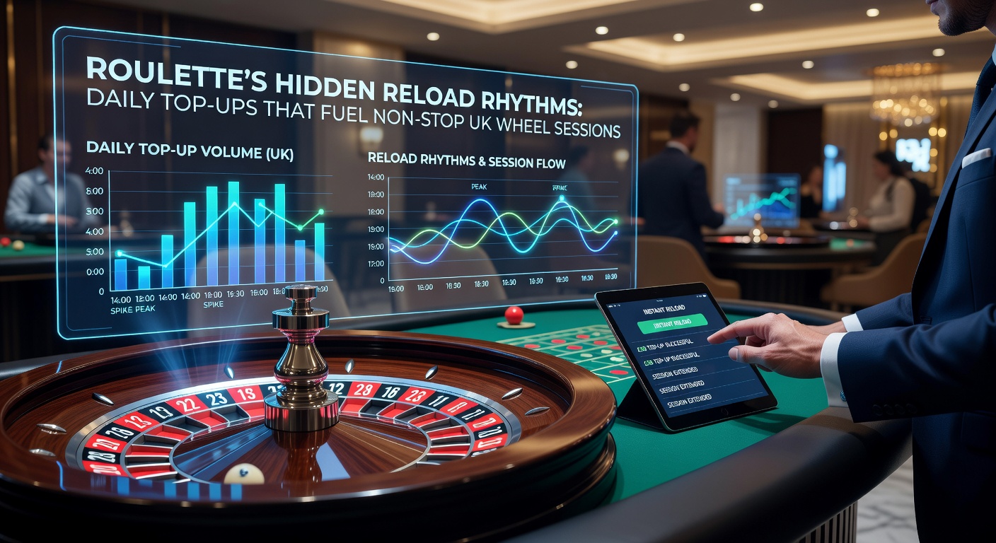 Calendar overlay on a digital roulette interface, illustrating daily reload bonus schedules for UK online casinos