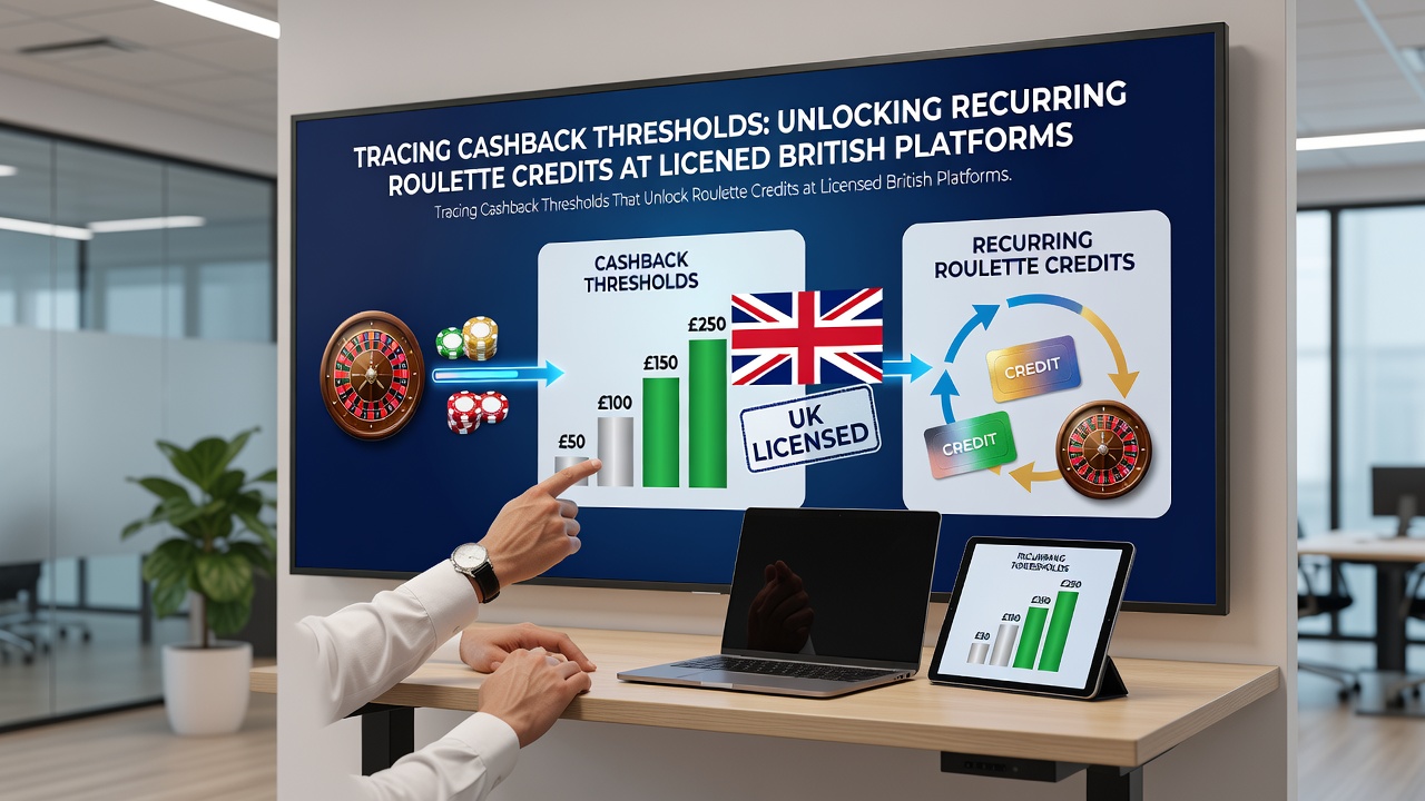 Screenshot of cashback dashboard interface displaying roulette credit thresholds and progress bars