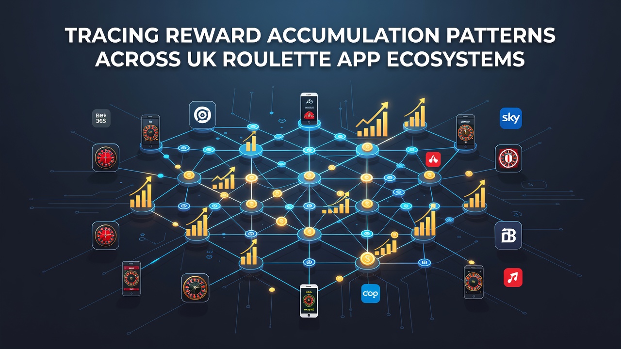 Graph illustrating reward accumulation patterns across multiple UK roulette mobile applications over time