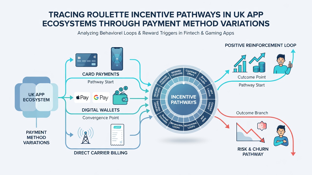 Flowchart illustrating incentive allocation differences by payment method in UK roulette apps