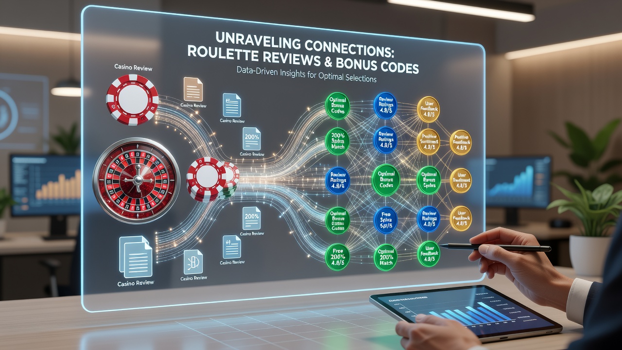 Comparison chart showing roulette bonus codes alongside player review ratings and payout data